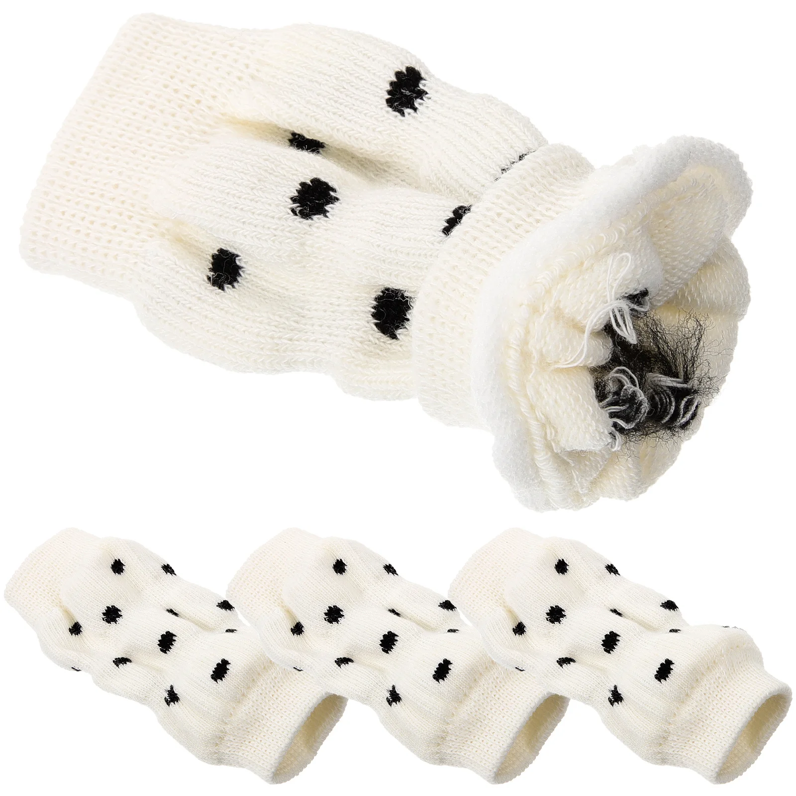 

4 Pcs Dog Leg Warmers Knee Pads Elbow Cover Cotton Puppy Hock Protectors Anti Dirt Leggings Small Dogs L Size Pet
