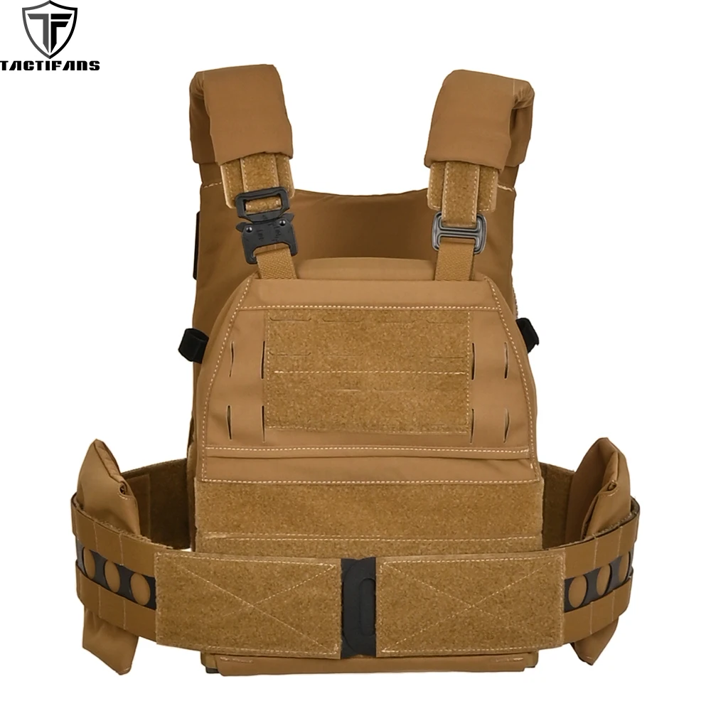 

Tactifans PC V5 Plate Carrier Hunting Setup Base Vest Cummerbund Padded Srap Side Plate Pocket Lightweight Equipment