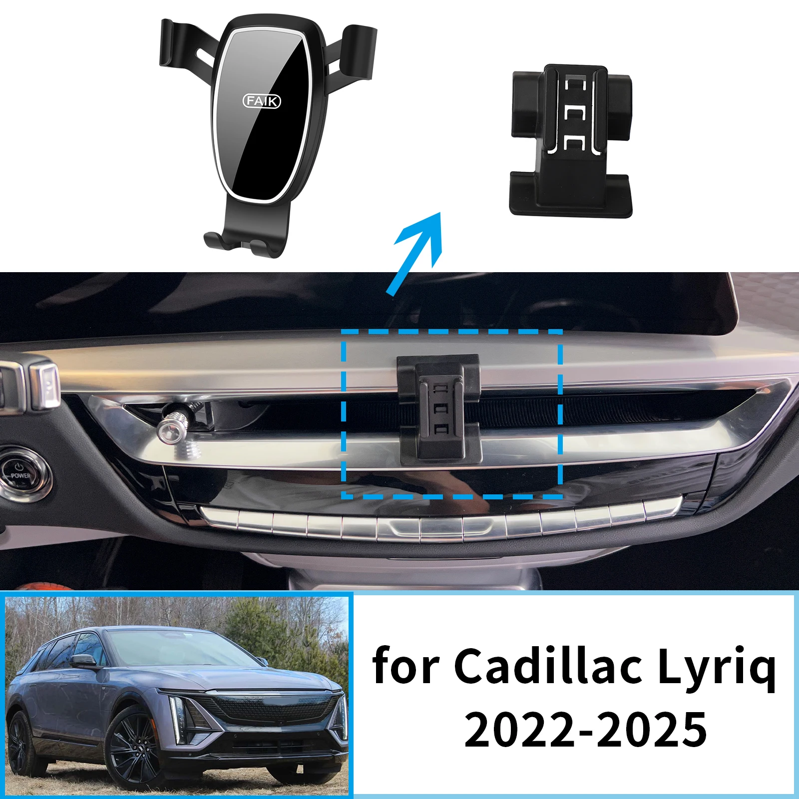 

Car Mobile Phone Holder GPS Bracket for Cadillac Lyriq L234 2022 2023 2024 2025 Navigation Stand Auto Accessories