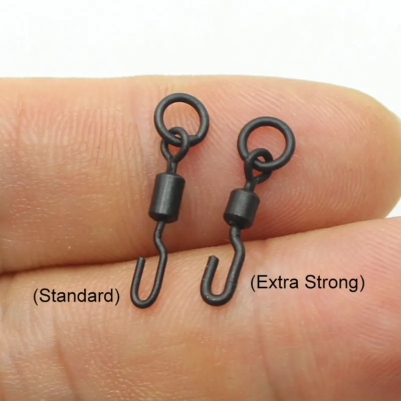 20pcs Carp Fishing Tackle Extra Strong Spinner Swivel  Quick Change Swivels  Hair Chod Helicopter Ronnie Rig Accessories