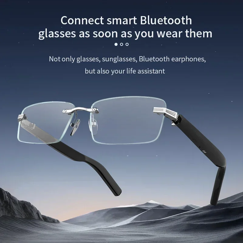 

Smart Glasses Wireless Bluetooth Built-in Microphone Speakers Touch & Voice Assistant Compatible Glass for Men Women