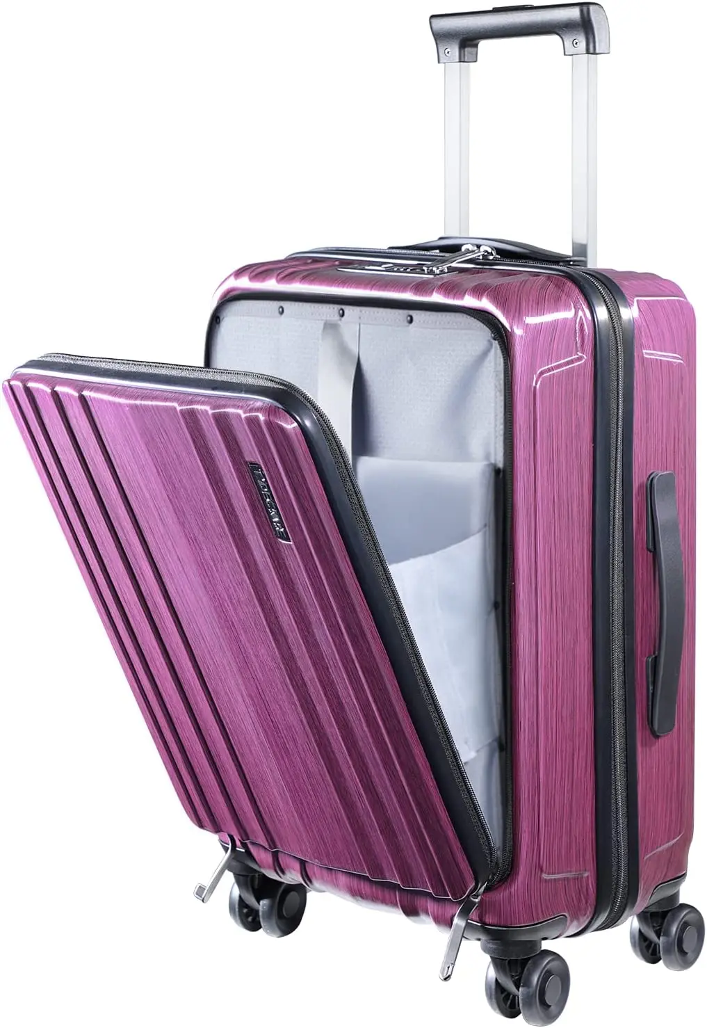 Carry on Luggage 21 Inch with Front Pocket for 15.6