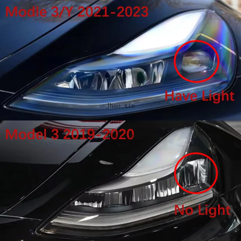 Angel Eye Modulo Luce Guida Striscia Per Tesla Modello 3 Modello Y Zavorra 21-23 Giallo Limone Faro Dell'automobile DRL CHIP Sorgente luminosa Chip