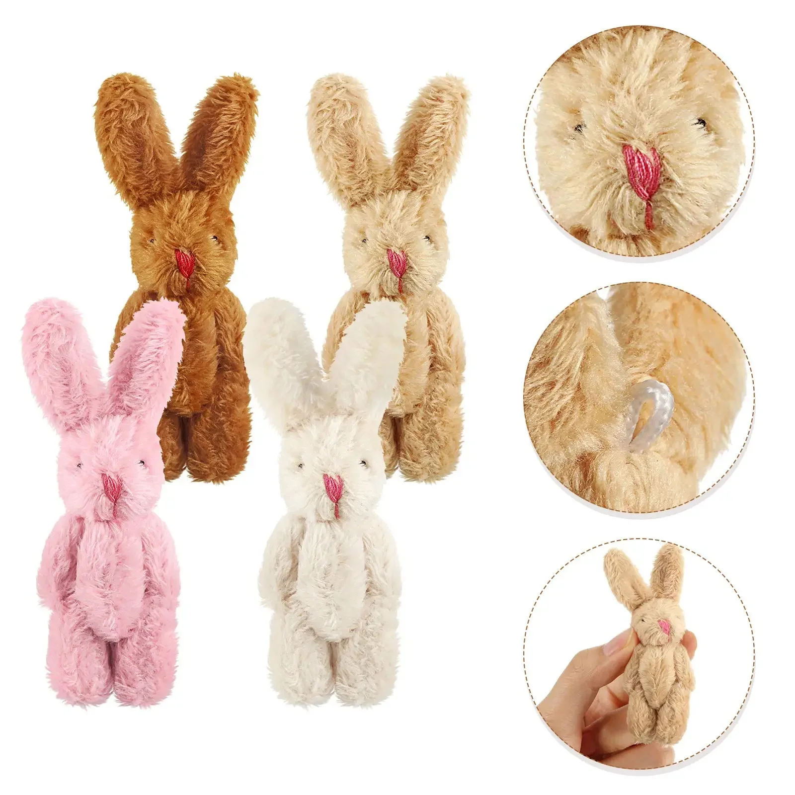 

10-100pcs Mini Plush Rabbit Tiny Small Bunny Doll Soft Bunny Stuffed Animal For Easter Birthday Wedding Decorations Party Favors