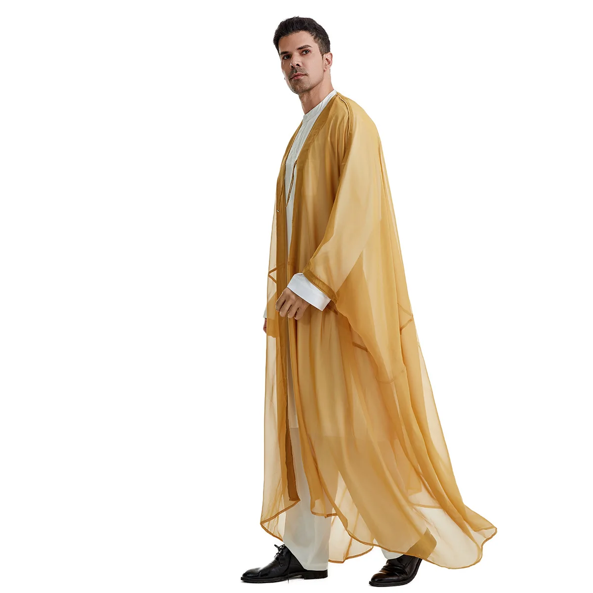 Long Dress for Men Abaya for Muslim Jubba Thobe Cardigan Islamic Ramadan Kimono Long Robe Saudi Arabic Musulman Caftan Dubai Aba