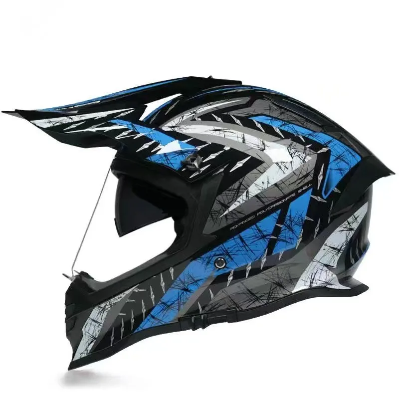 Double Visor Glasses Off-Road Cross Helmet Dot Helmet Customization Motor Bike Helmet Ready To Ship