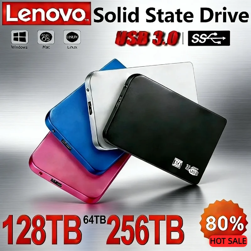 

Внешний SSD-накопитель Lenovo USB 3.0 обеспечивает быструю передачу данных и огромную емкость хранения данных: 2 ТБ/4 ТБ/8 ТБ/16 ТБ/30 ТБ/64 ТБ/128 ТБ/256 ТБ.