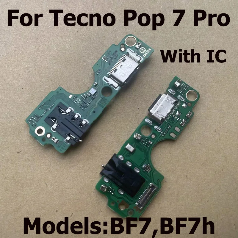 New Charging Port Flex Cable For Tecno Pop 7 BF6 Fast Charger Dock Connector For Pop 7 Pro BF7 Repair Part