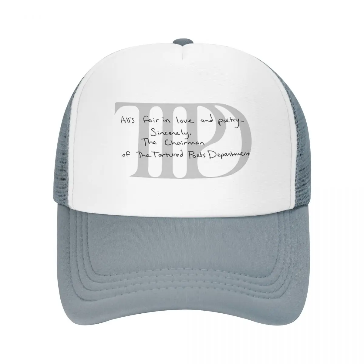 Men Women The Tortured Poets Department TS Ttpd Trucker Cap Mesh Baseball Caps Hats Trucker Worker Cap Adjustable Dad Hat