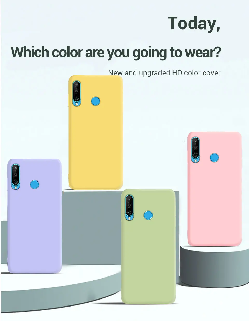 Neue Flüssigsilikon-Handyhülle für Huawei P30 Lite, weiches flüssiges Silikon, Silikon, schützt die Original-Rückseite – Detail 4