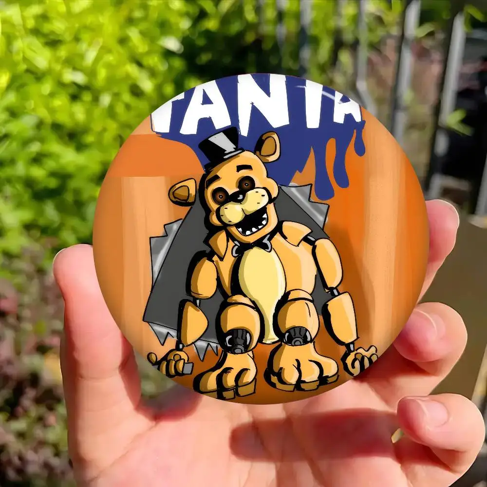 Game W-FnafS horror  New Brooches Soft Button Pin Funny Silly Gnarpy On A Skateboard Meme Badge Gamer Collection Gifts view 5