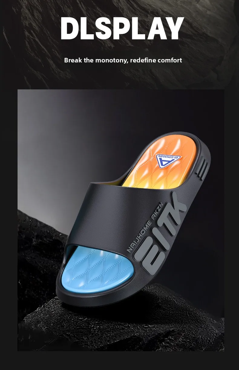 Pantuflas para Hombre 2025, Suela Gruesa, Antideslizantes, para Interiores, Baño, Ducha, Estudiantes, Cómodas, Material PVC