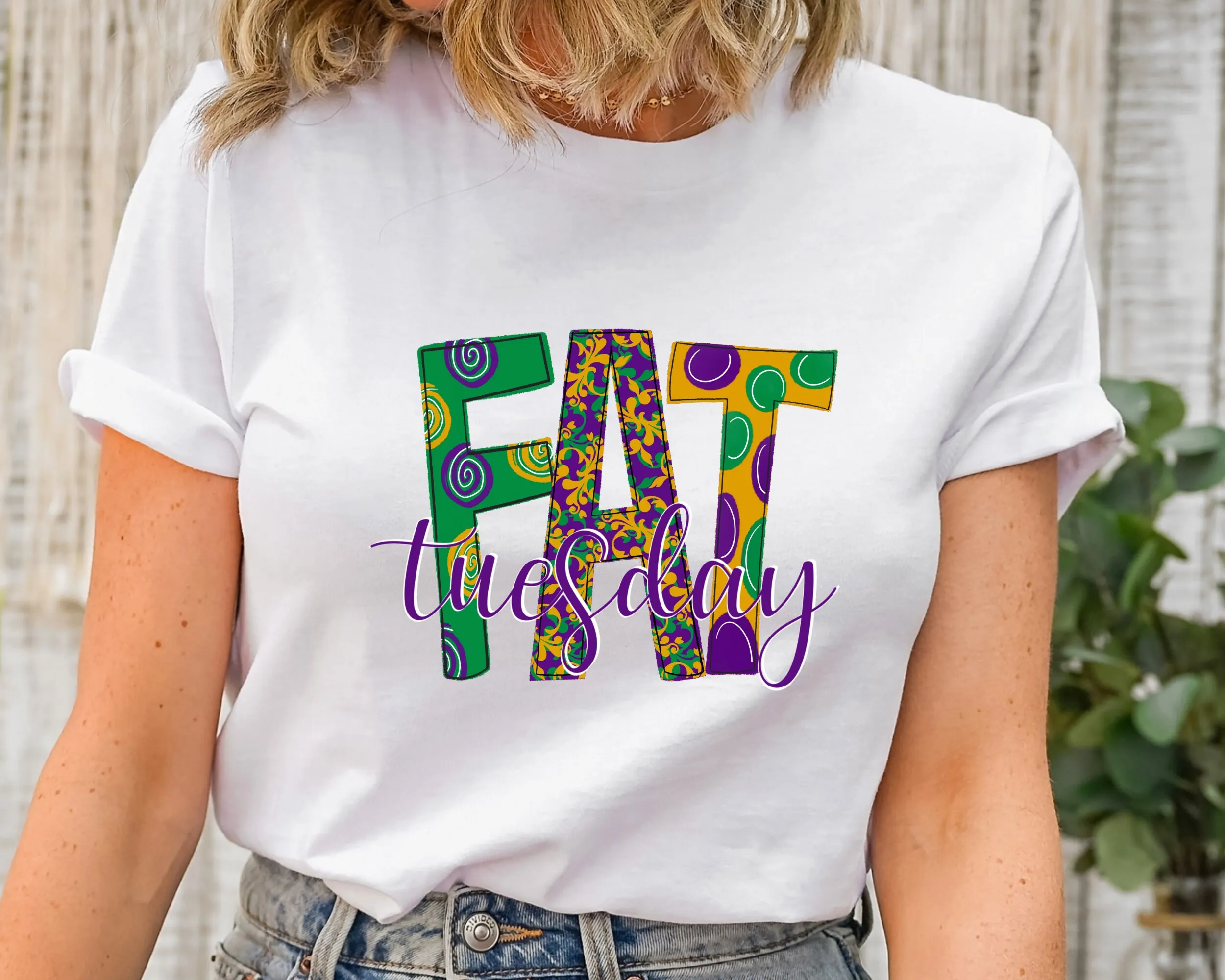 

Fat Tuesday Mardi Gras Day T Shirt Carnival Party Outfit Festival