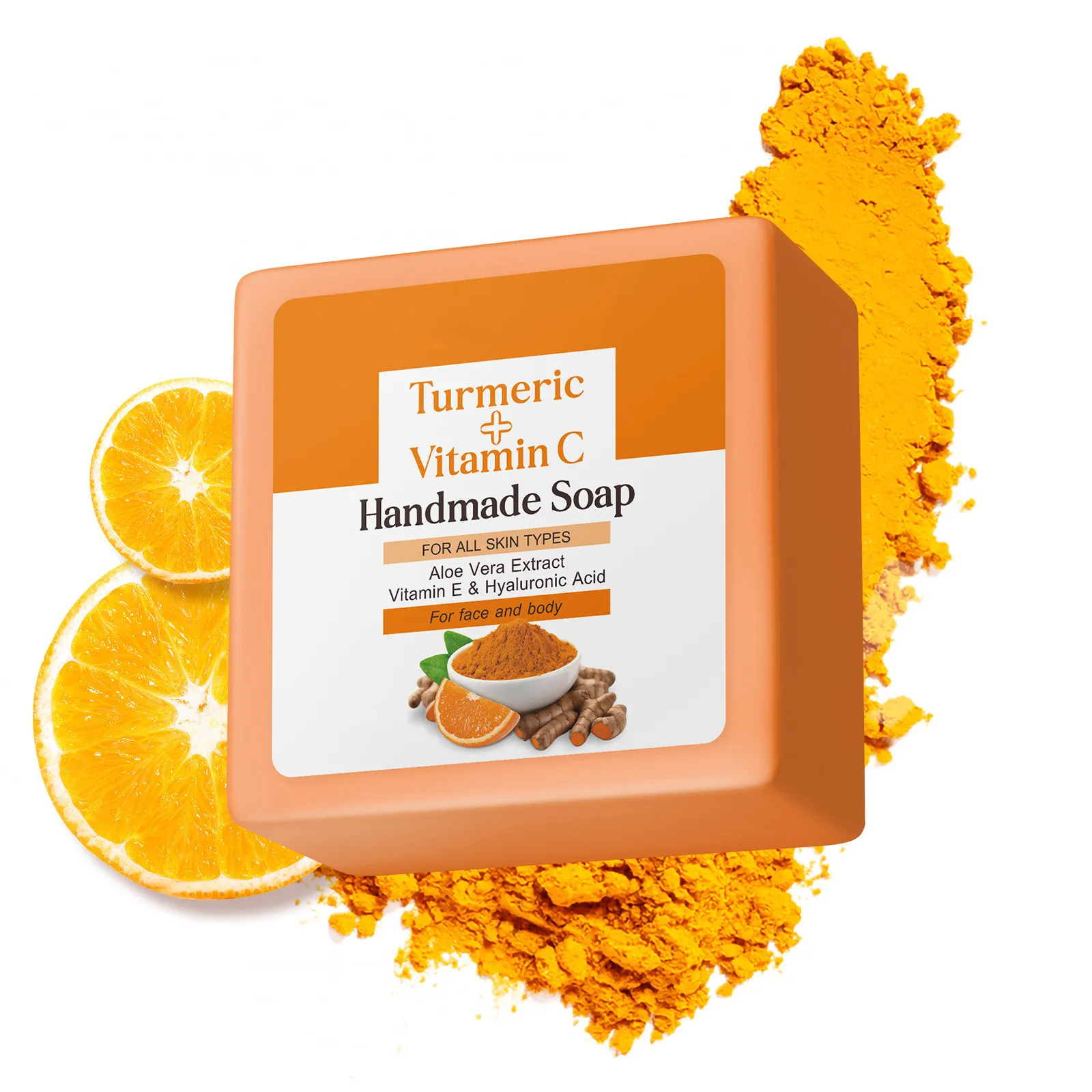 

Curcuma VC Serum Oil Facial Soap For Cleansing And Moisturizing Face And Body,Natural Ingredients, improve skin,Curcuma Soap