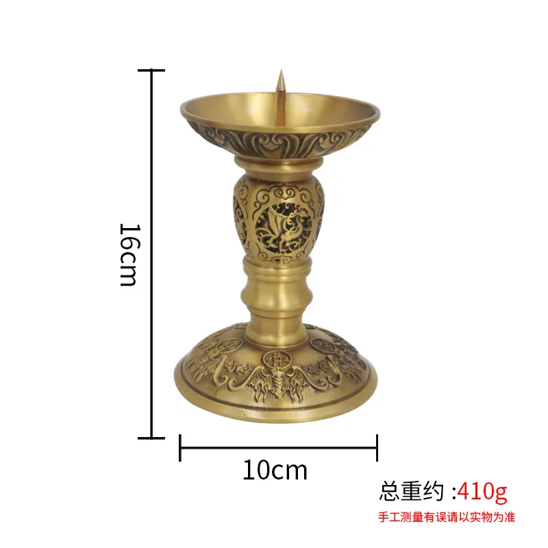 Four Mythical Beasts Brass Ornament Eternal Light Home Use Buddha Candle Holder Torma Offering Lamp Buddh