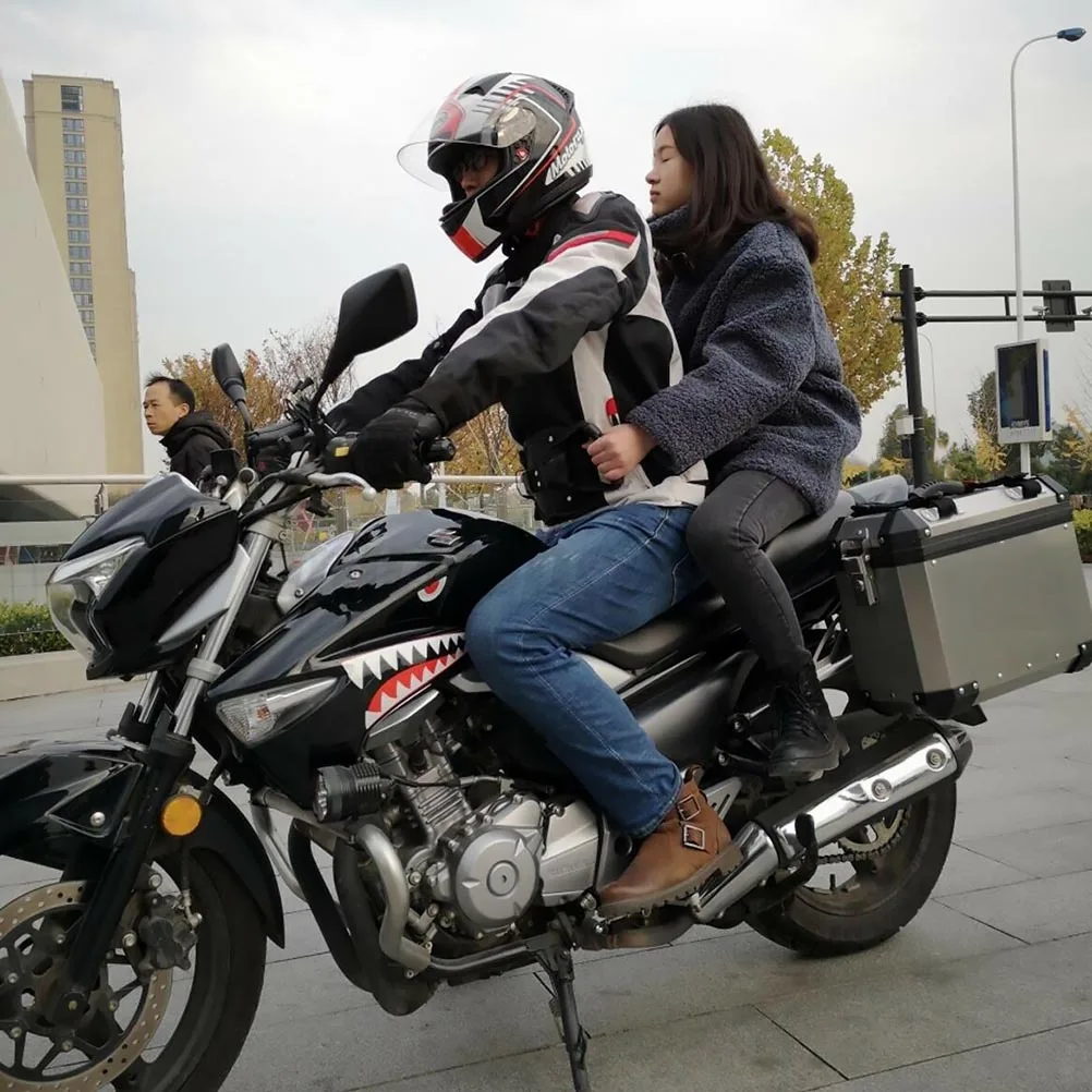 

1Pcs Motorcycle Rear Seat Handle Oxford Cloth Adjustable Safety Belt for Passenger Security Strap with Air Mesh Design Rear Seat