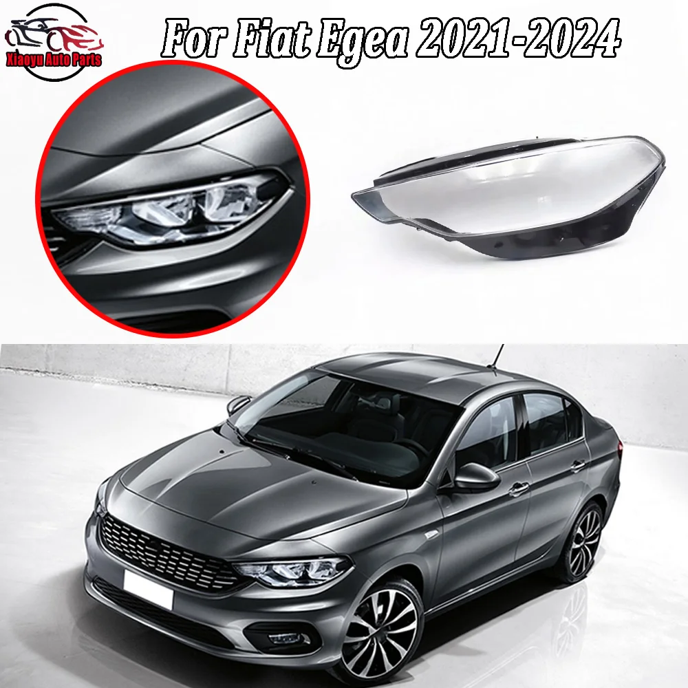 

Headlight Cover Headlamp Shell Mask Transparent Lampshdade Lens Plexiglass Auto Replacement Parts 2021 2022-2024 For Fiat Egea