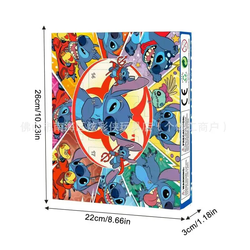 Disney Lilo & Stitch Stitch Dongdongle Blind Box Beeldje Model Kalender 24-Dagen Countdown Kerstmis Halloween Valentijnsdag Geschenken