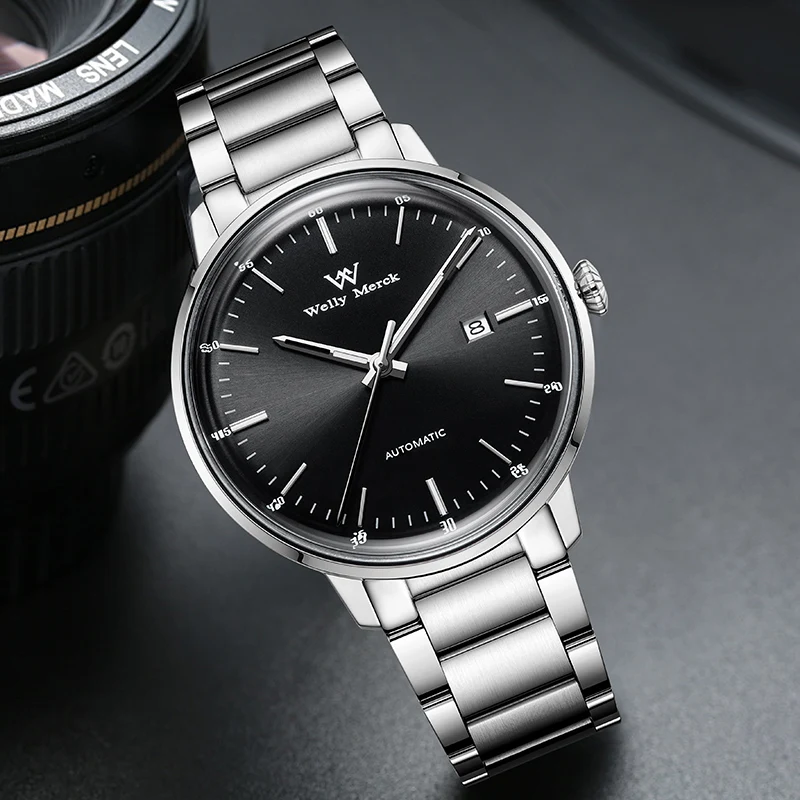 WM Watch, Japanese-made movement 8215, water-resistant, classic casual, business-oriented men’s watch, Welly, Merck Observer WM0