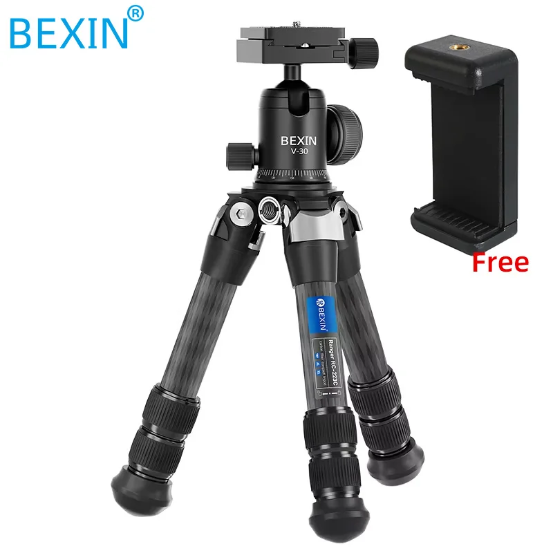 BEXIN mini tripod dslr desktop camera phone stand tripod flexible portable fold travel tripod for dslr camera with mini ballhead