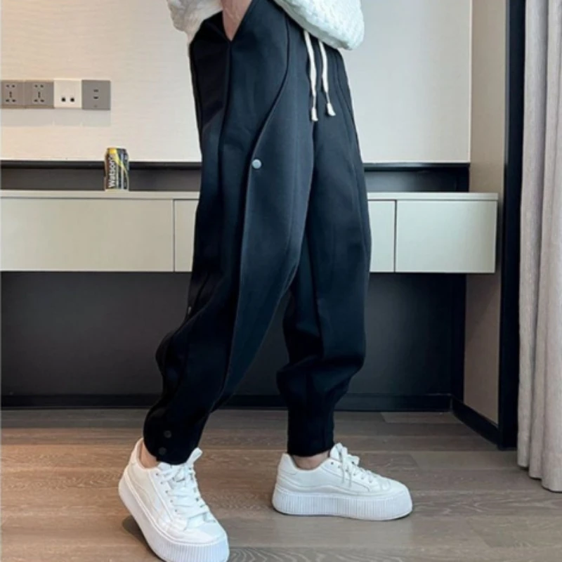 Mens 2026 SS High Rise Athletic Joggers Loose Fit Lightweight Ankle Banded Versatile Pants