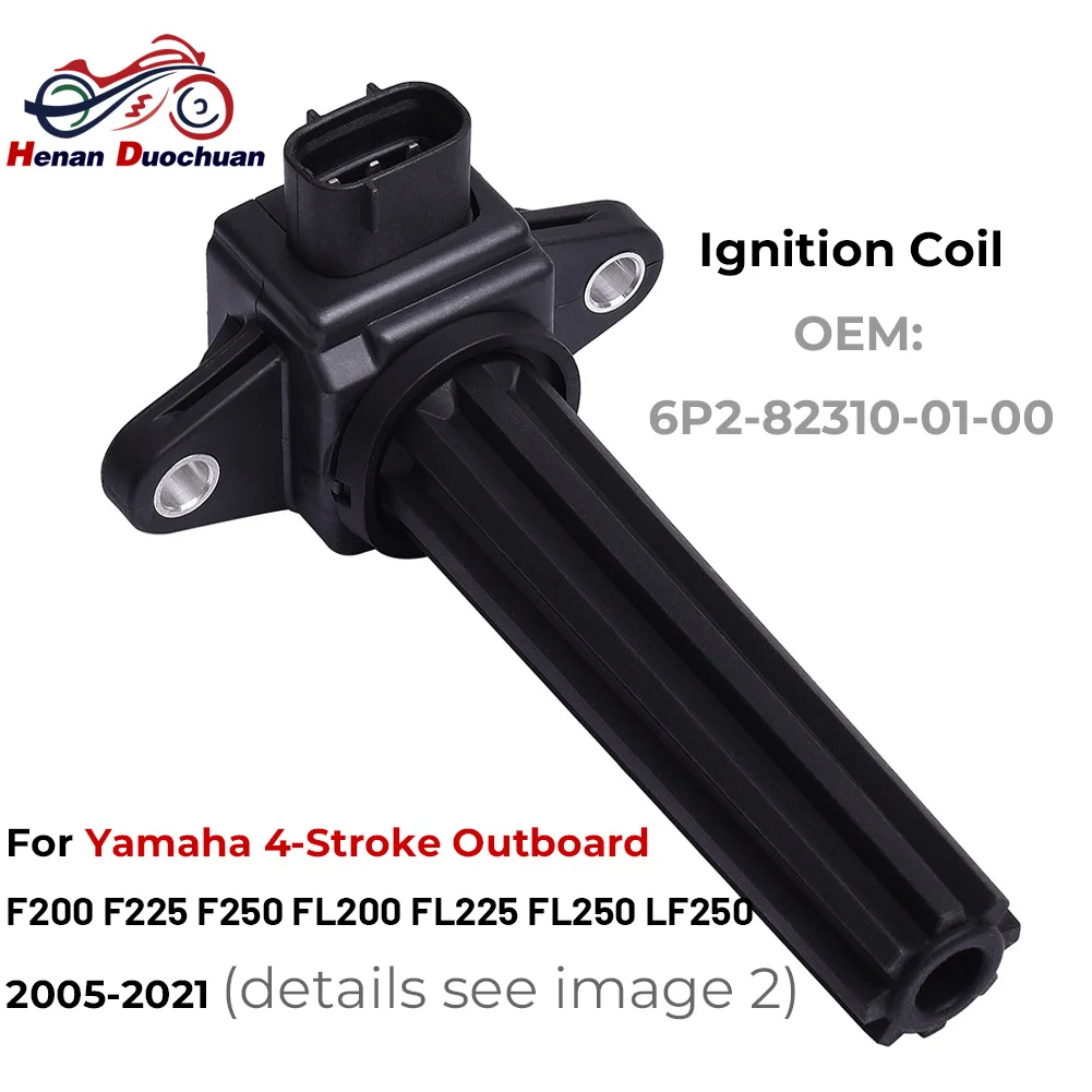 Ignition Coil 6P2-82310-01-00 High Voltage Ignition Pack For Yamaha 4-Stroke Outboard F200 F225 F250 FL200 FL225 FL250 LF250