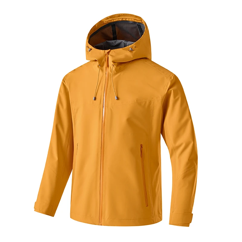 

Custom Men's Waterproof Hiking Jacket | Windproof & Breathable Hard Shell Coat | High-Quality Outdoor Hooded Windbreaker