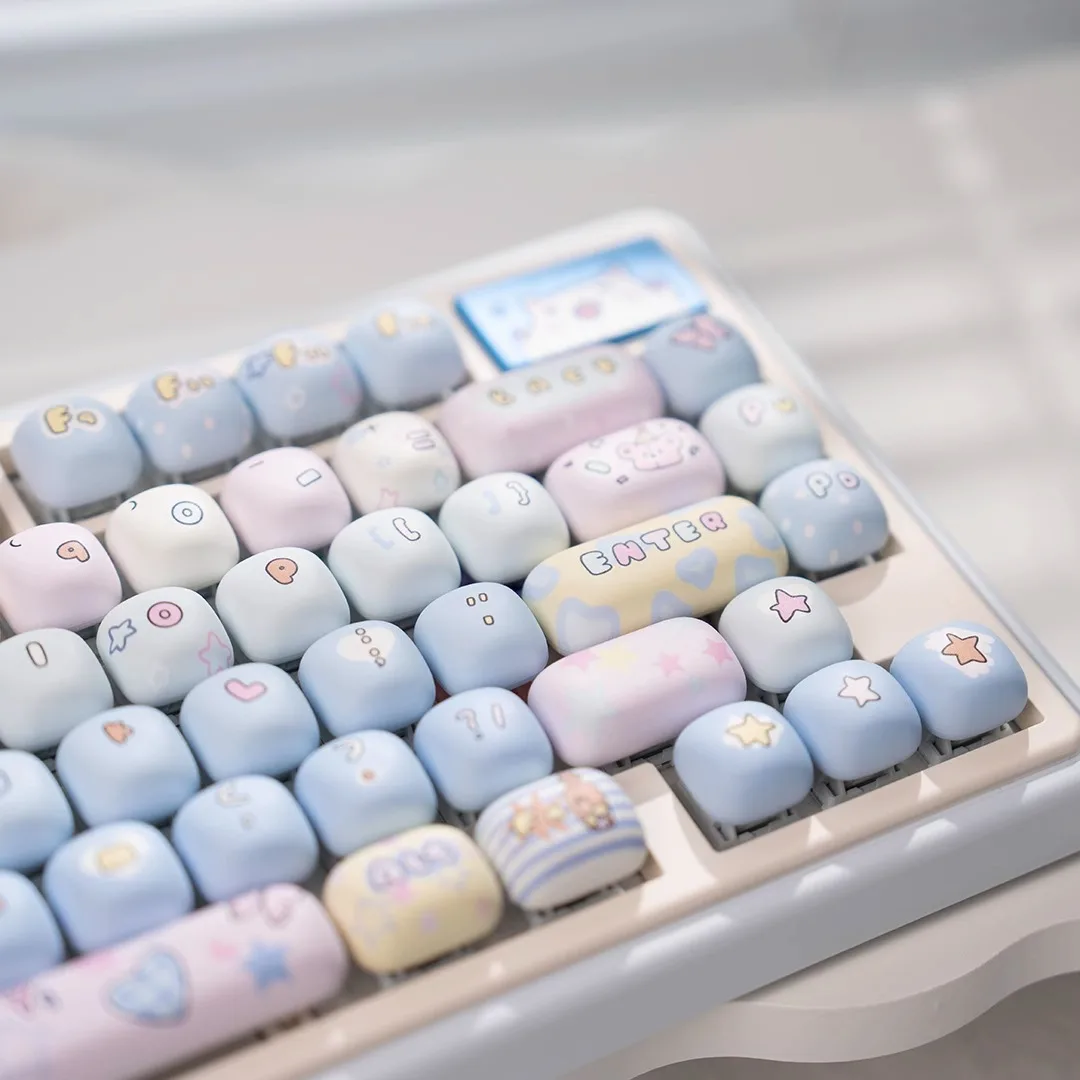 

Pbt сублимационная офисная игра для девочек, милые персонализированные колпачки для клавиш на заказ