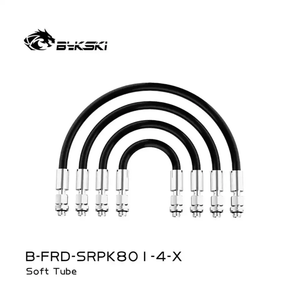 Bykski B-FRD-SRPK801-4-X Fitting+Soft Tube Rotating Union Parker 801 High Pressure Resistant PC Water Cooling for Mining Rig