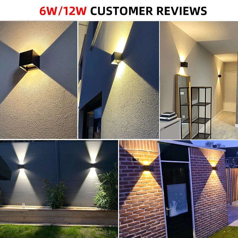 Led wandlamp binnen,IP65 Waterdichte,  buitenlamp, wandlamp buiten ,24W , buitenverlichting，wandverlichting, tuinverlichting , lichtstraal instelbaar, lampen voor woonkammer,balkon,  slaapkamer, Gang trap verlichting