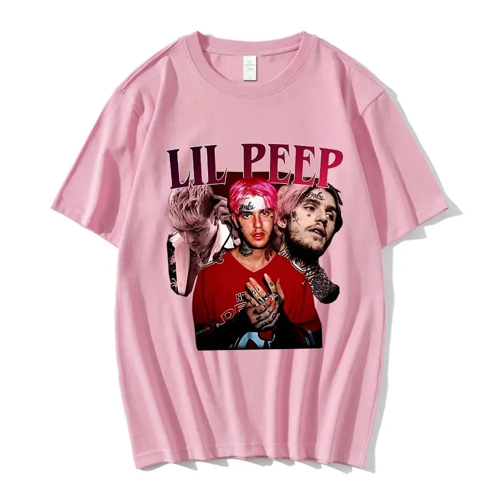 Lil Peep Rap Graphic Print T-shirt Funny Vintage Hip Hop T Shirt Fashion Design Casual Short Sleeve T-Shirts Gothic Streetwear