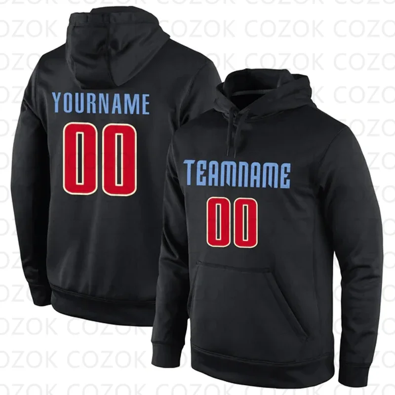 

Customized Hoodies Black Blue Red Colour Jersey 3D Printed Unisex Pullovers Hoodie Casual Sweatshirts