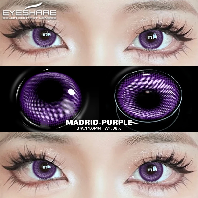 EYESHARE Cosplay Wit Gekleurde Contactlenzen 2 stks Crazy Red Contactlenzen Anime Zwarte Ooglenzen Halloween Schoonheid Make-up Lens