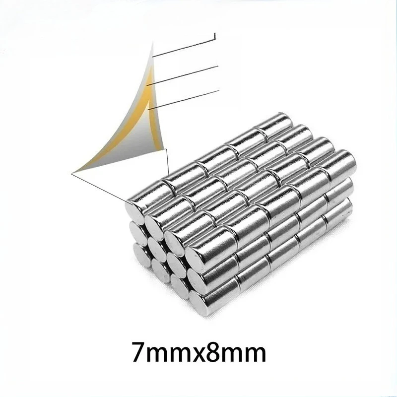 7x8mm Round Magnets Strong Powerful Magnetic Magnets 7mmx8mm For Fridge,DIY,Building,Scientific,Craft,Education 7*8