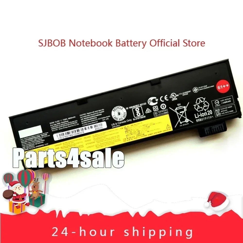 2025 72Wh 61++ NEW  01AV427 Battery For Lenovo ThinkPad T470 T480 T570 T580 Laptop battery