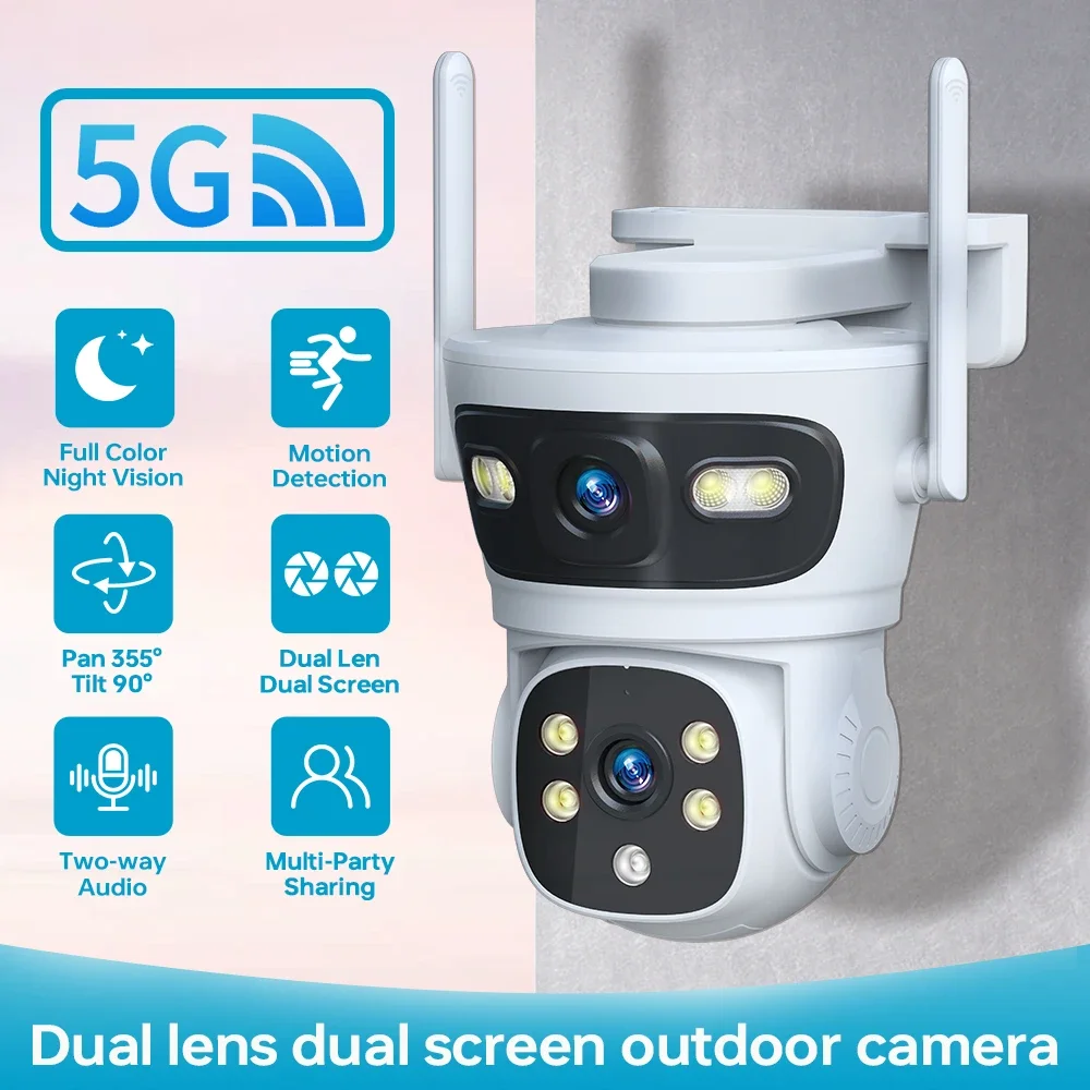 

4MP FHD 5G/2.4G Dual-Band Intelligent PTZ Auto-Tracking IP65 Protection Color Night Vision with Human Recognition