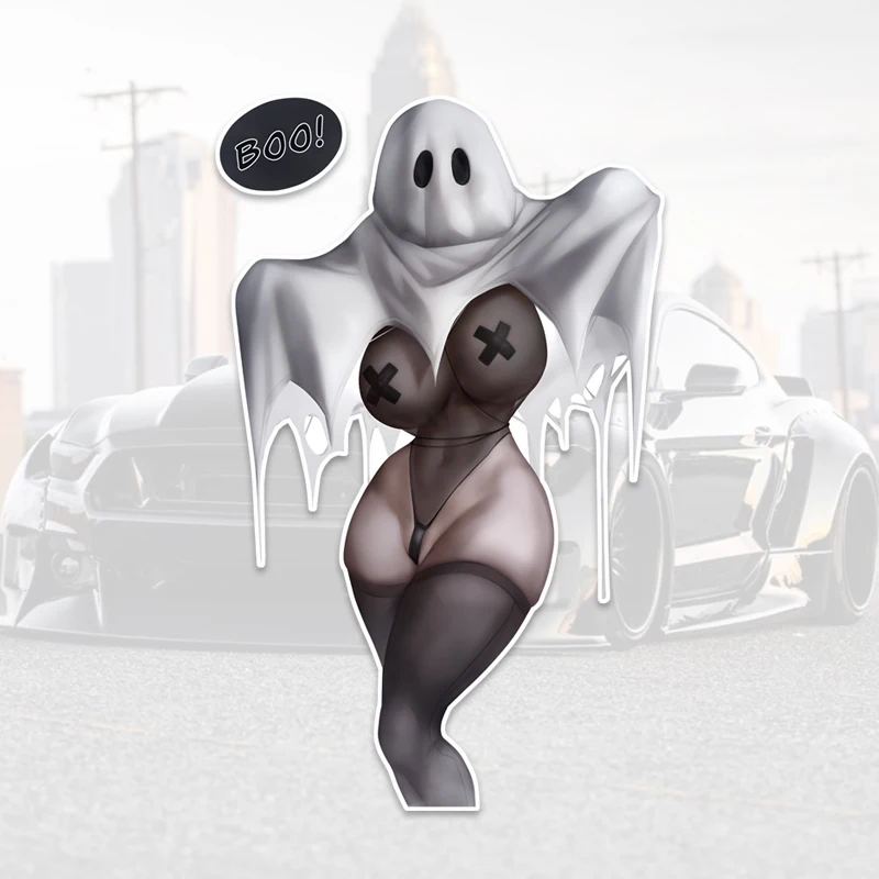 

Anime Ghost Hair Girl Car Stickers Beautiful Woman Creative Auto Decals Water Bottle Trolley Trunk Bumper Car Door Decal