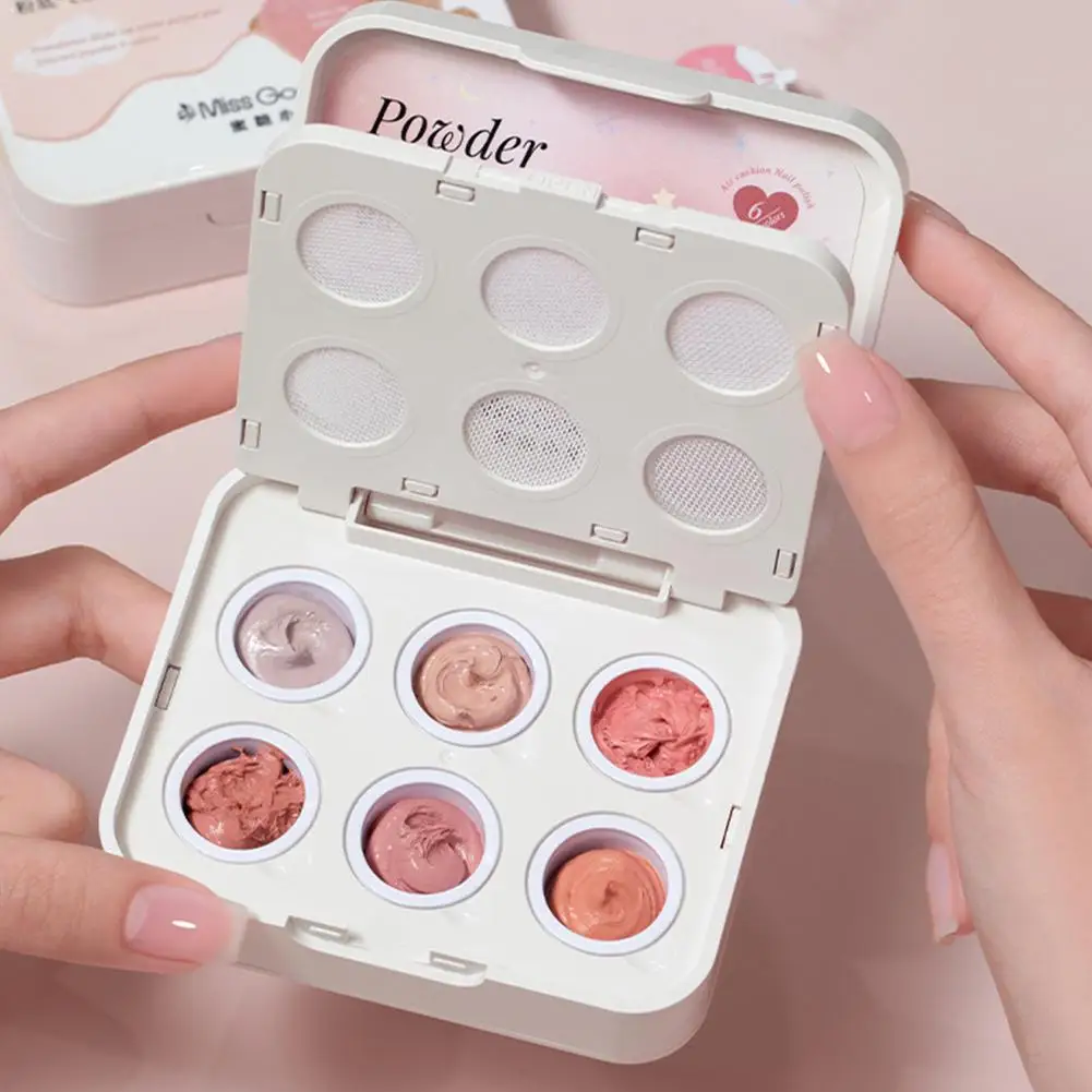 

6-Grid Air Cushion Patting Gel,Multi-Purpose Nail Art, Potato-Mash Texture, Matte Finish, Precise Application, UV/LED Compatible