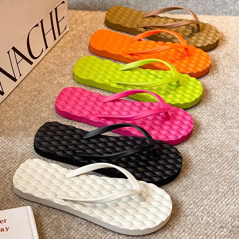 

Шлепанцы, женские летние верхняя одежда, нескользящие нескользящие шлепанцы для ванной, пляжа, с приморским носком, модные мужские тапочки для плавания, 20 шт.