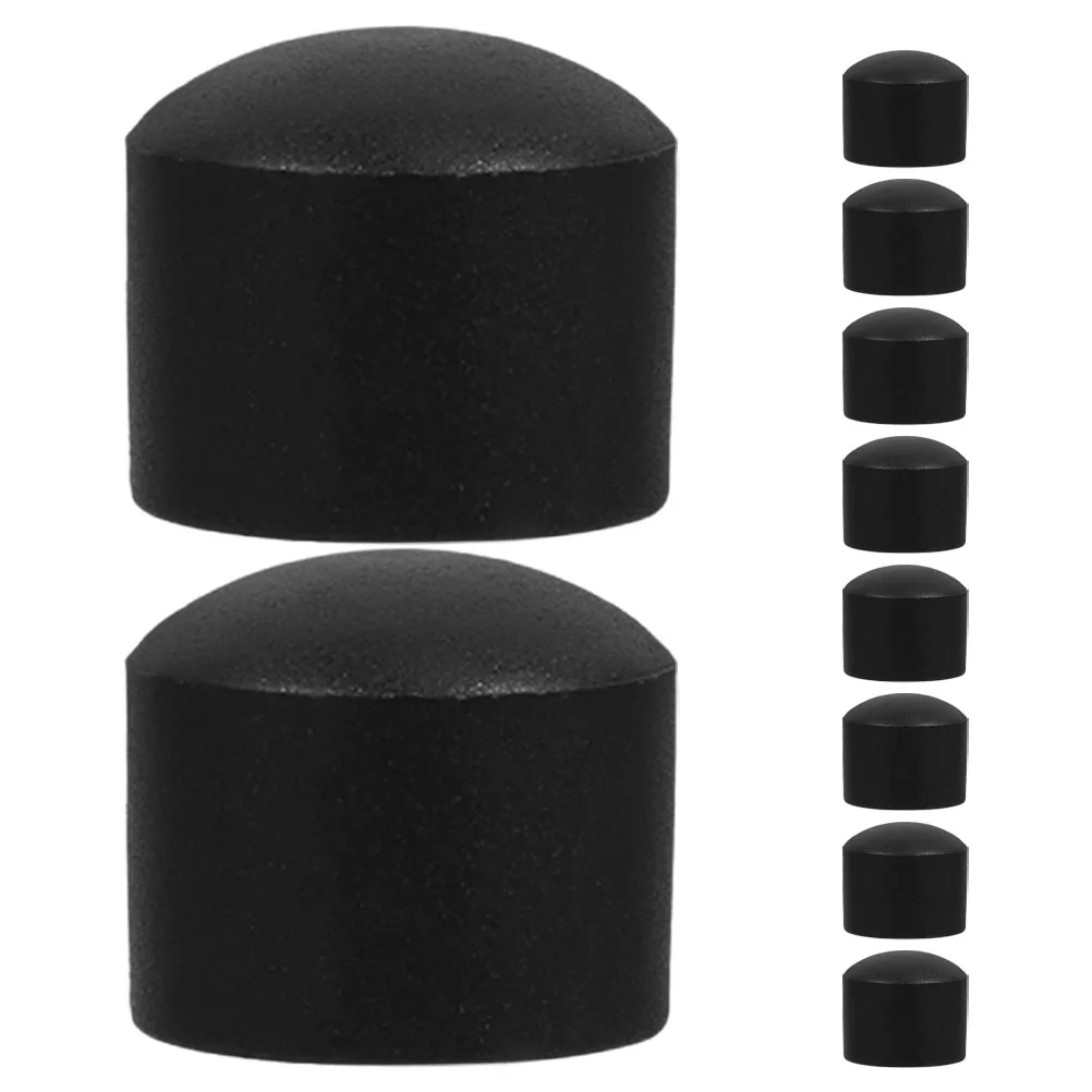 

10pcs Foosball Table Replacement Parts 15 8mm Pipe Caps Durable PP Safe Black Rod Protectors Plastic Post Covers Game Machine