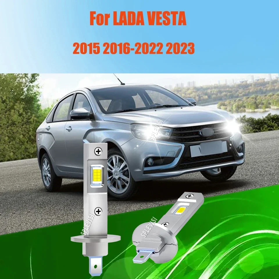 H1 LED Headlight High Car Light Bulbs equipped with latest CSP chips For LADA VESTA 2015 2016 2017 2018 2019 2020 2021 2022 2023