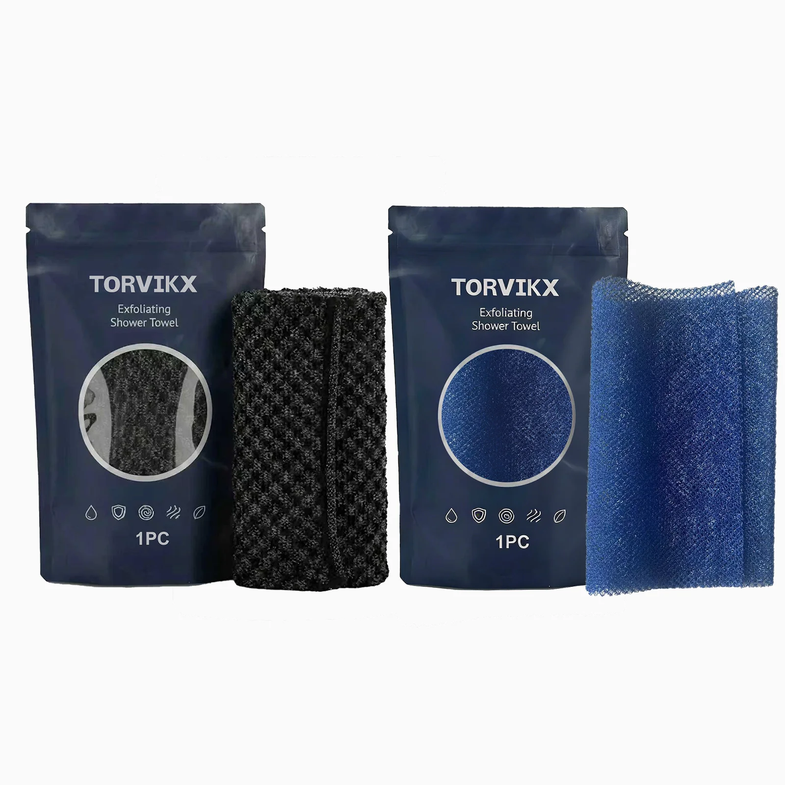 Exfoliating Shower Towel Soft Skin‑Friendly Body Scrub Bath Cloth Quick Drying Reusable Washcloth Durable Bathing Exfoliation
