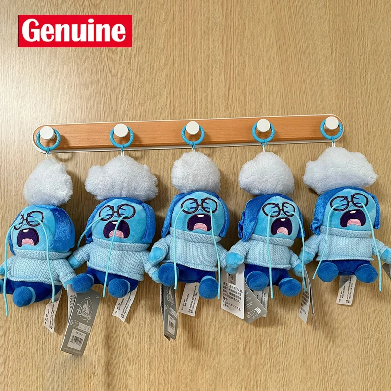 

100% натуральная серия Disney Pixar Inside Out Crying Sadness, плюшевый кулон, брелок Kawaii, рюкзак, кукла, кулон, подарок на день рождения