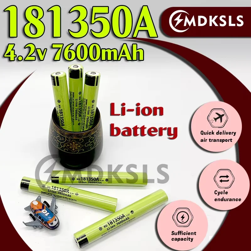 

MDKSLS 2026 New High Capacity DK-SSBT500 181350 Li-ion Battery, 4.2V Rechargeable Ultra Long-Lasting Power Cell for Flashlight