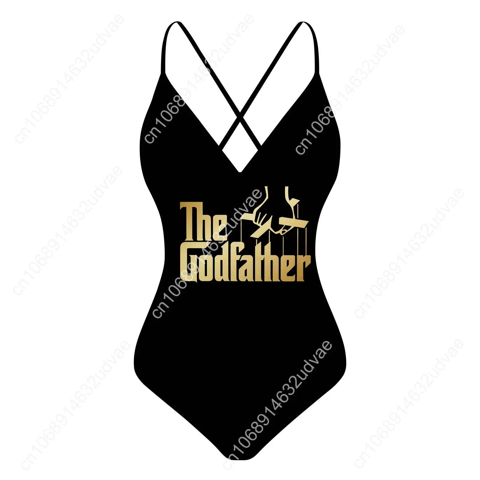 

Женский купальник-бикини с V-образным вырезом и открытой спиной The Godfather, индивидуальный пошив, для вечеринок у бассейна, пляжная одежда на заказ