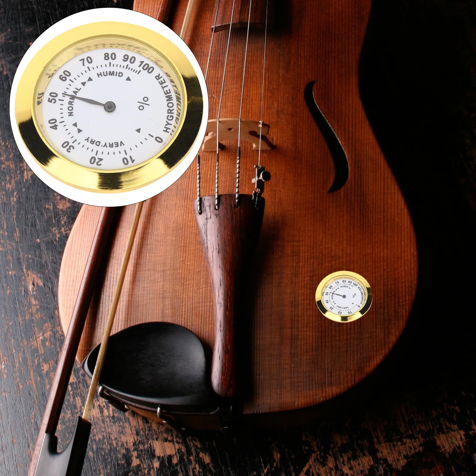 

Alloy Humidity Meter for Violin and Guitar Cases Small Size Lightweight Easy to Carry Moisture Control Essential Accessory