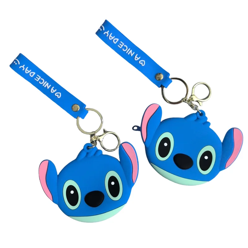 Disney Stitch Kawaii three-dimensional shape school bag decoration pendant change headphone storage bag girlfriend holiday gifts