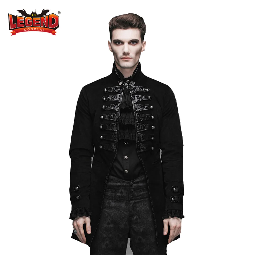 Mens Steampunk Jacket Tailcoat Gothic Victorian Medieval Renaissance Frock Coat Prince Noble Knight Cosplay Wedding Tuxedo