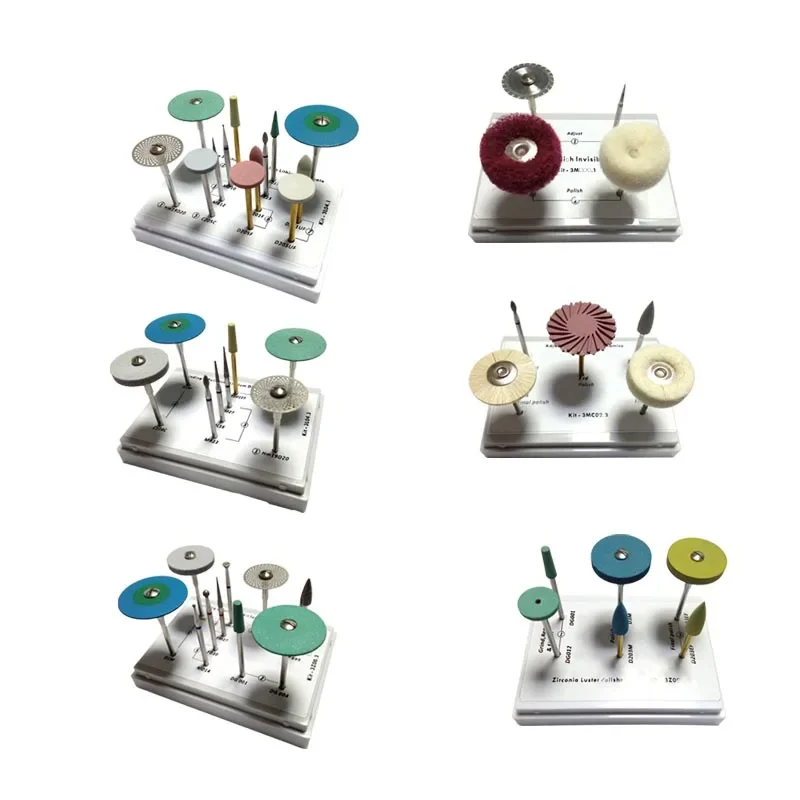 

GREATLH 1set Tungsten Carbide Burs Diamond Grinding Head Dental Lab Polisher Wheel Disc Diamond Polishers Dental Lab Materials