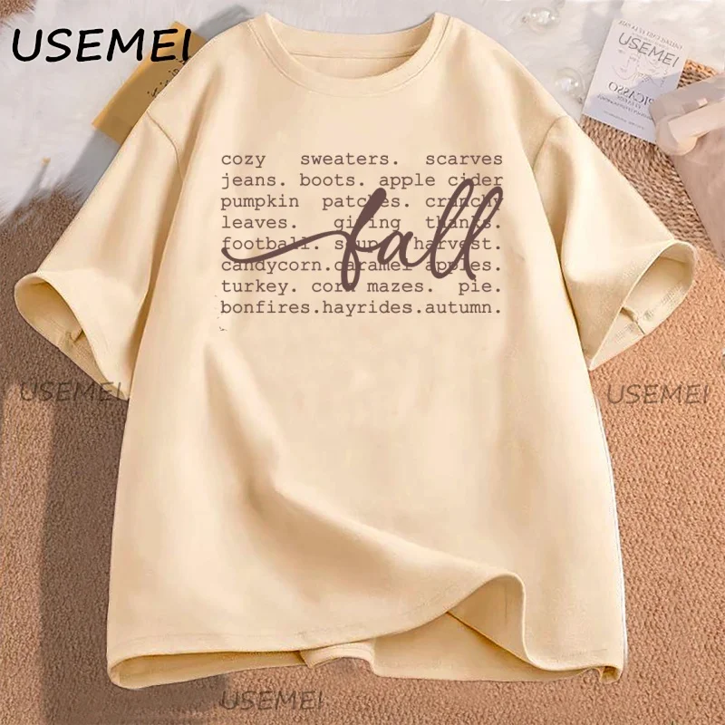 

Fall Definition T-shirt Women Cozy Thanksgiving Faith T Shirt Casual Cotton Short Sleeve Round Neck Tshirt Women's Clothing Tees